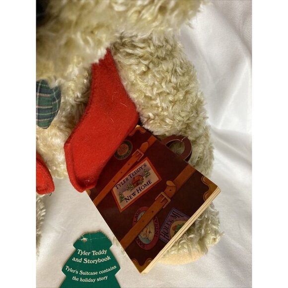 Hallmark Christmas Tyler Teddy and Storybook Plush Bear 10.5" Tags Holiday Gift - Picture 2 of 6